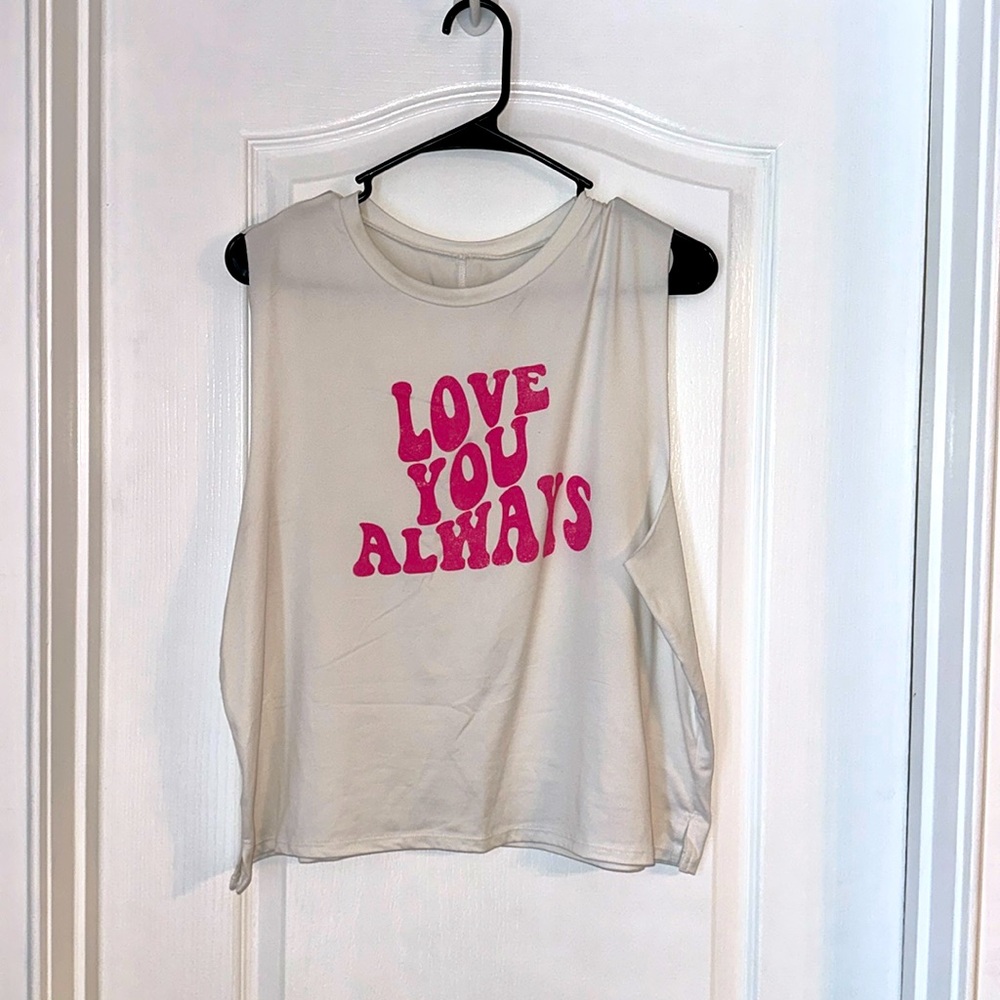 Women’s “Love You Always” Cropped Tank XL